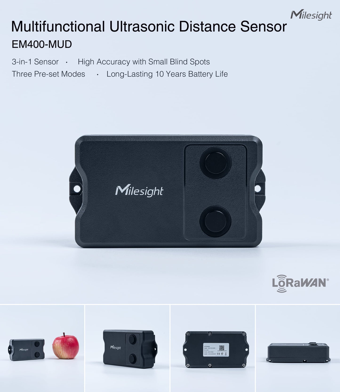 Multifunctional Ultrasonic Distance/Level Sensor: EM400-MUD