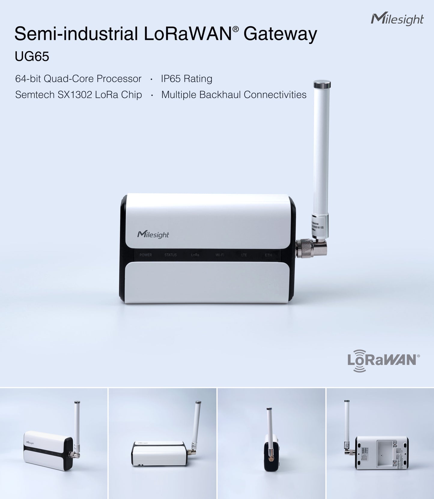 Semi-industrial LoRaWAN Gateway - UG65
