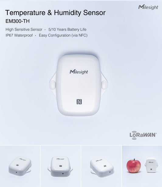 Milesight EM300-TH: IP67 LoRaWAN® temperature & humidity sensing for real-world sites