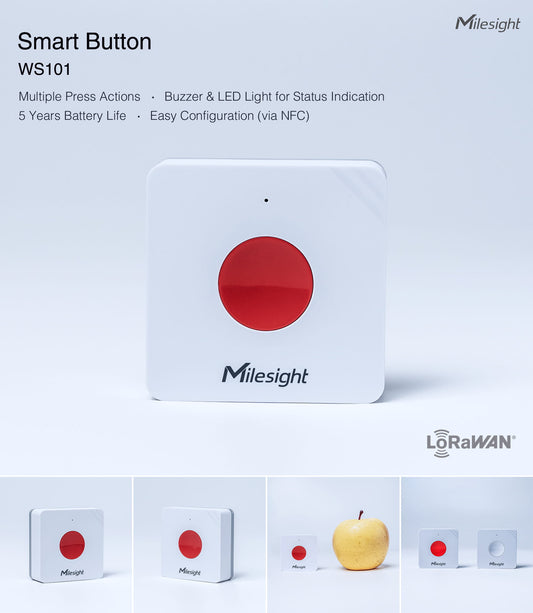 Milesight WS101: the LoRaWAN® smart button for instant actions, scenes and SOS