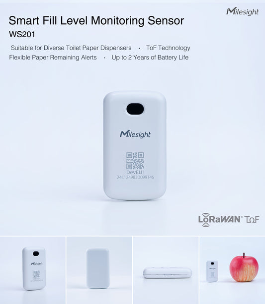 Milesight WS201: smart LoRaWAN® fill-level sensing for paper & consumables