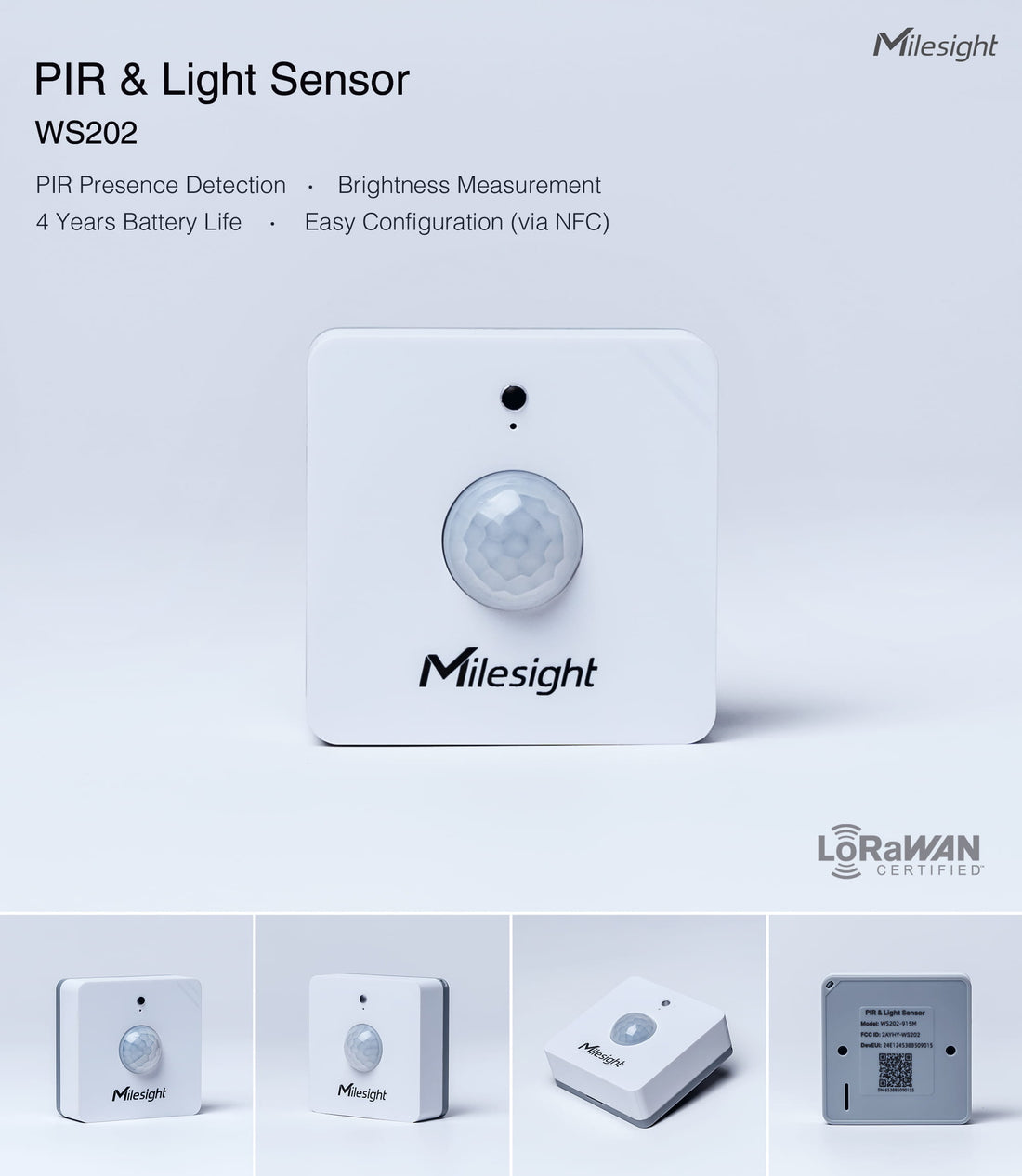 Milesight WS202: the LoRaWAN® PIR & Light sensor that slashes wasted energy in smart buildings