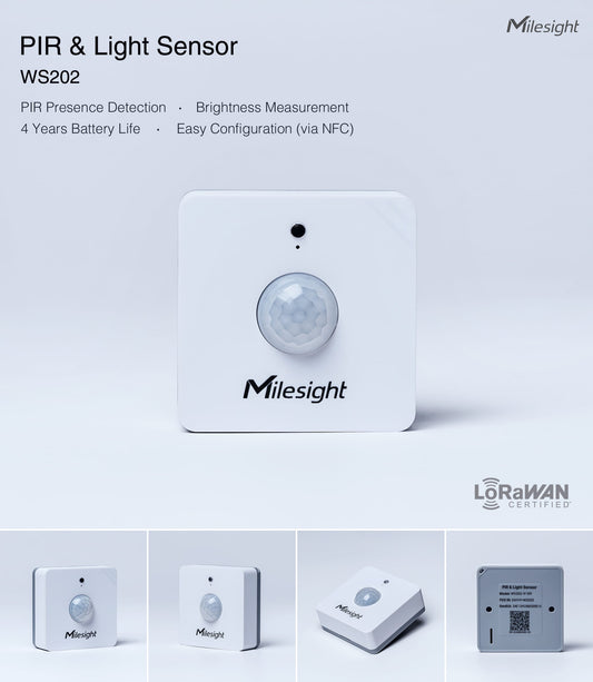 Milesight WS202: the LoRaWAN® PIR & Light sensor that slashes wasted energy in smart buildings