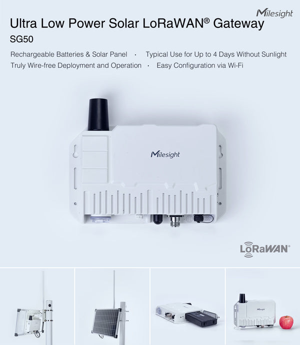 Ultra Low Power Solar LoRaWAN® Gateway: SG50